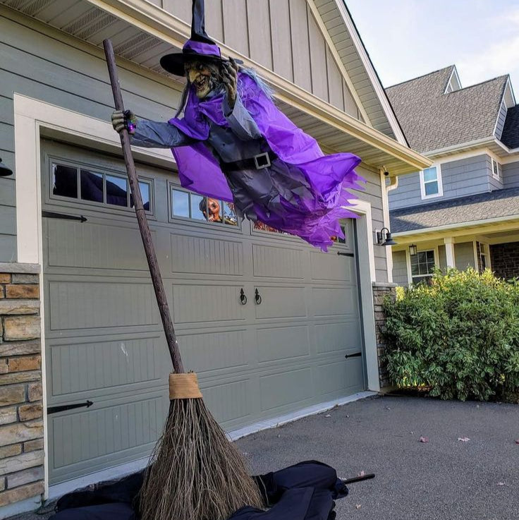 Halloween flying witch