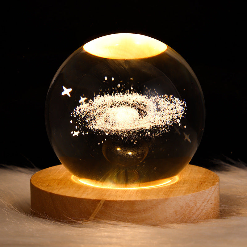 Luminous Starry Sky Moon Crystal Ball – Magical Projection Night Lamp & Unique Gift