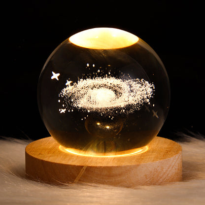 Luminous Starry Sky Moon Crystal Ball – Magical Projection Night Lamp & Unique Gift