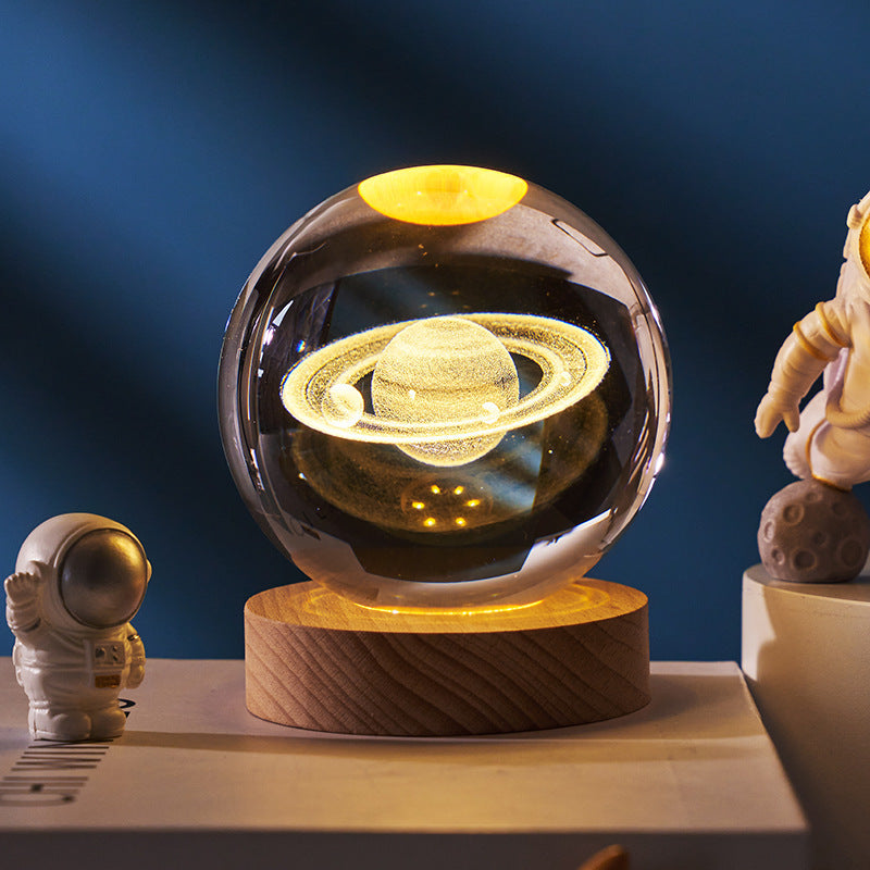 Luminous Starry Sky Moon Crystal Ball – Magical Projection Night Lamp & Unique Gift