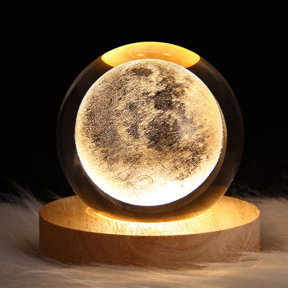 Luminous Starry Sky Moon Crystal Ball – Magical Projection Night Lamp & Unique Gift