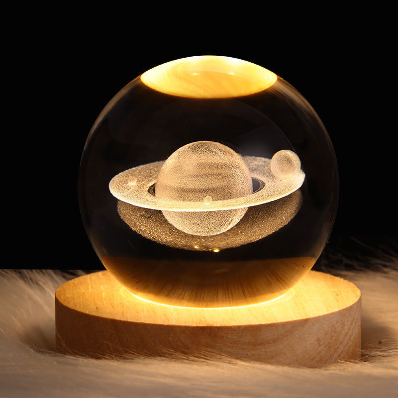 Luminous Starry Sky Moon Crystal Ball – Magical Projection Night Lamp & Unique Gift