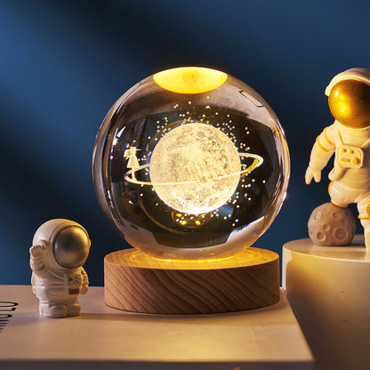 Luminous Starry Sky Moon Crystal Ball – Magical Projection Night Lamp & Unique Gift